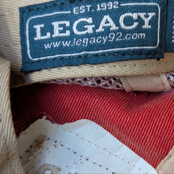 NWOT Legacy Glenwood Hot Springs Mesh Trucker Hat Unisex Red Cream - Picture 6 of 7